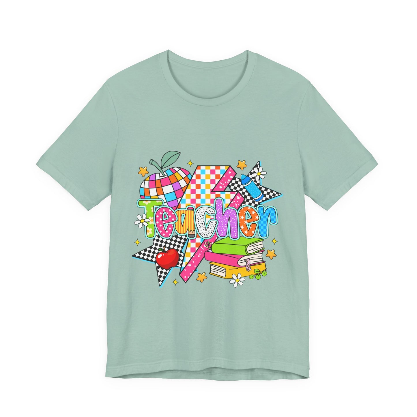 Teacher Colorful Doodle Graphic Tee — Back to School Gift for Teachers