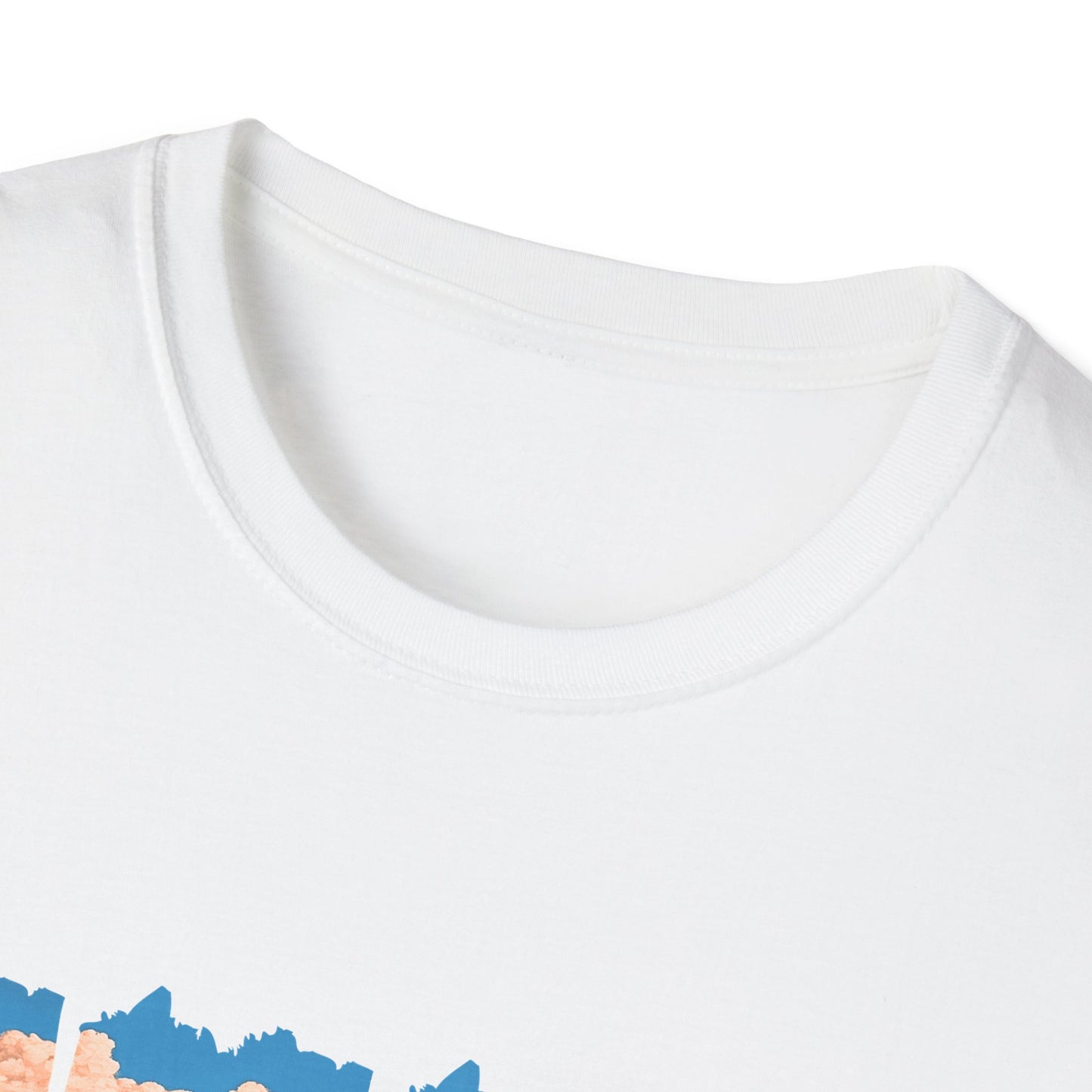 Scenic Meadow Sunrise T-Shirt — Vintage Window Pane Mountain Landscape Tee