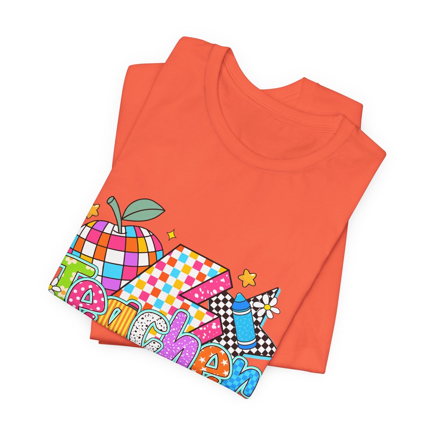 Teacher Colorful Doodle Graphic Tee — Back to School Gift for Teachers