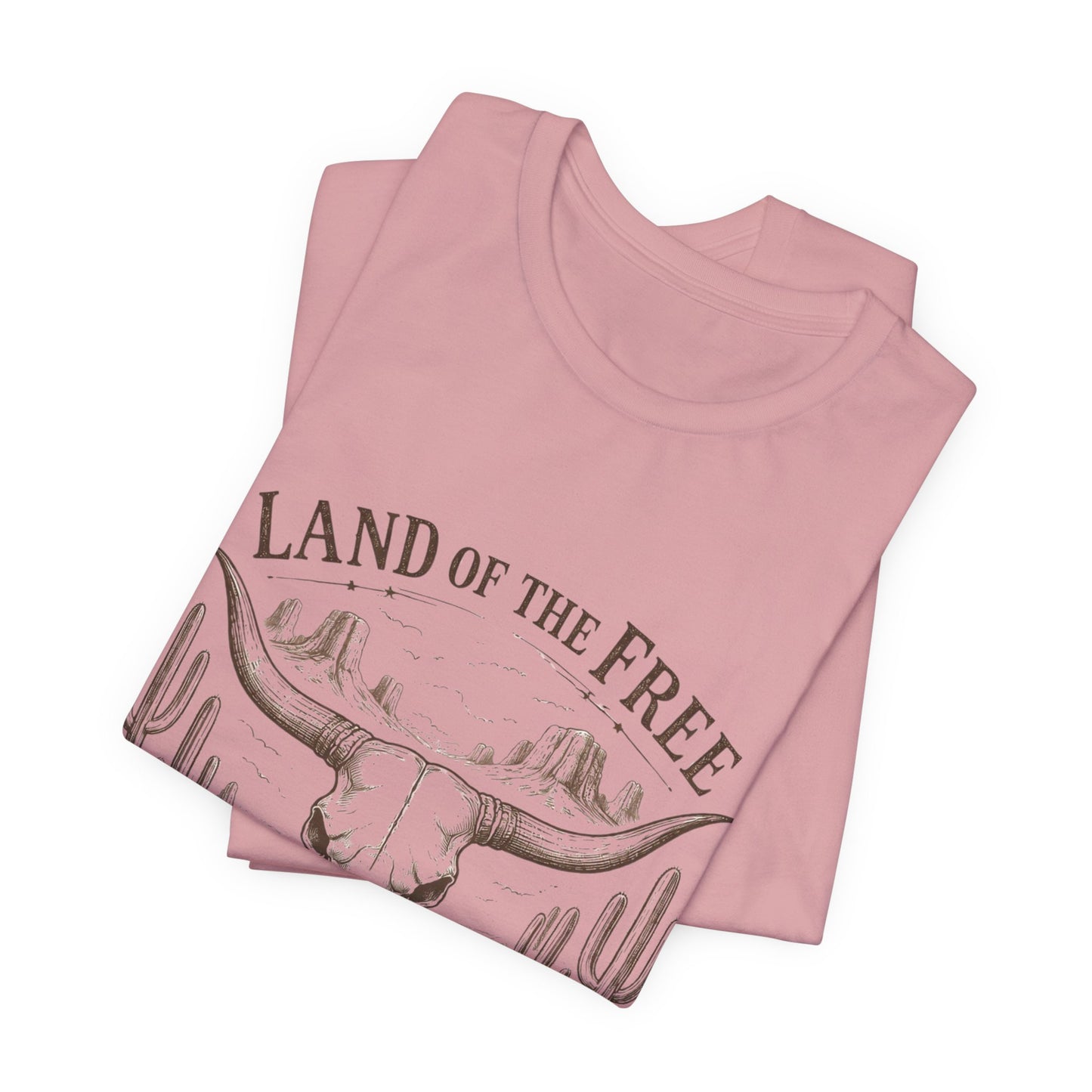 Western 'Land of the Free' Skull Tee