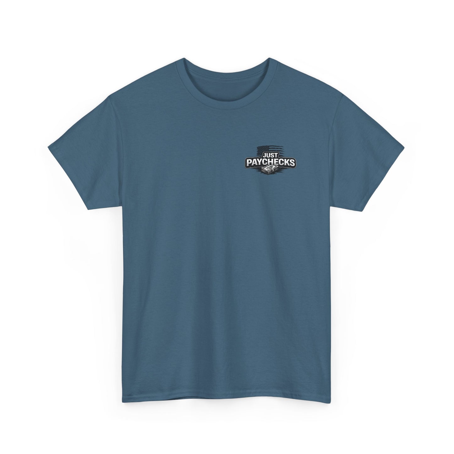 Truck Driver T-Shirt — "No Handouts Just Paychecks" Patriotic Semi-Truck Tee