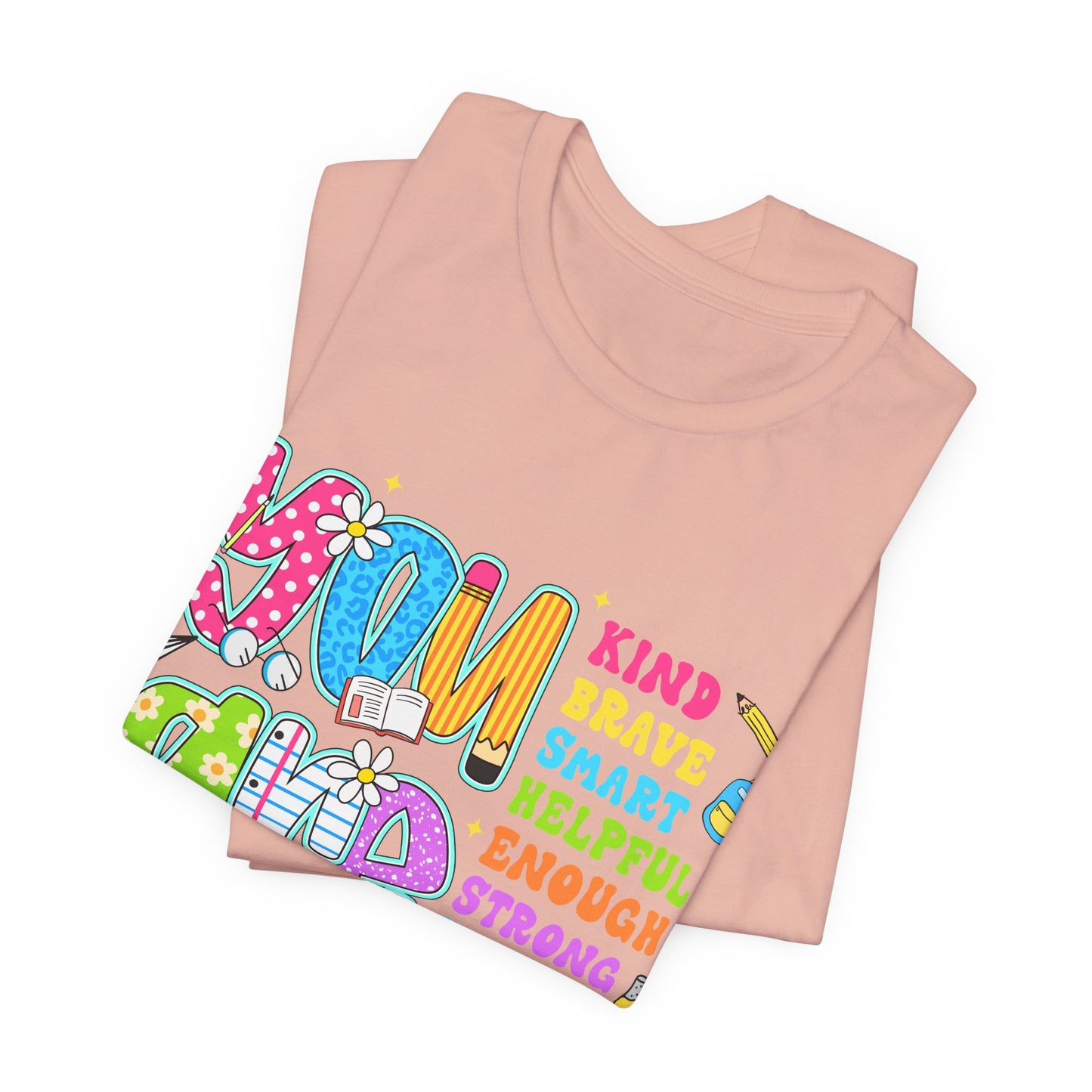 You Are Loved Kids T-Shirt — Colorful Positive Affirmation Tee (You Are Kind, Brave, Smart)