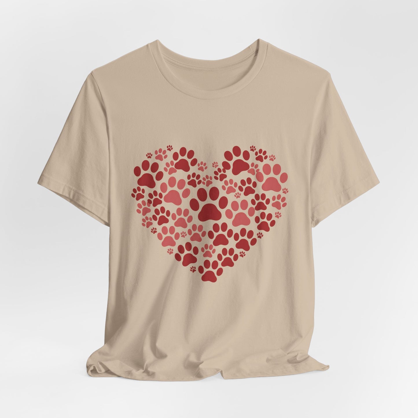 Heart Paw Print T-Shirt — Dog Lover Valentine Tee