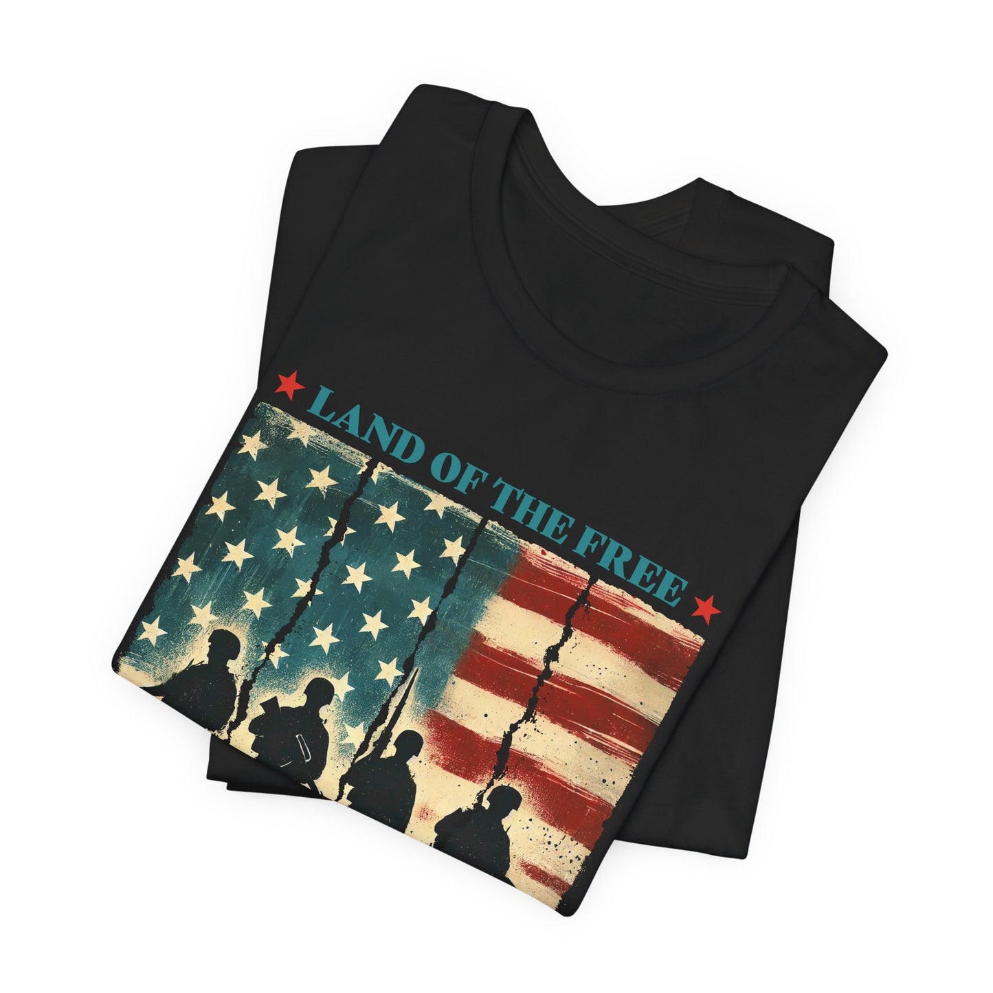 Patriotic 'Land of the Free, Because of the Brave' T-Shirt