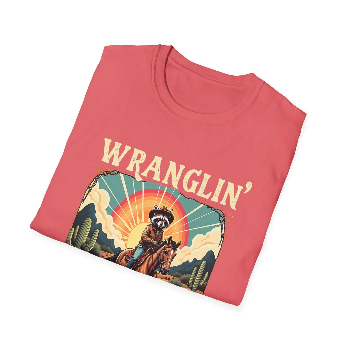 Wranglin' Real Cowboy T-Shirt — Retro Western Rodeo Graphic Tee