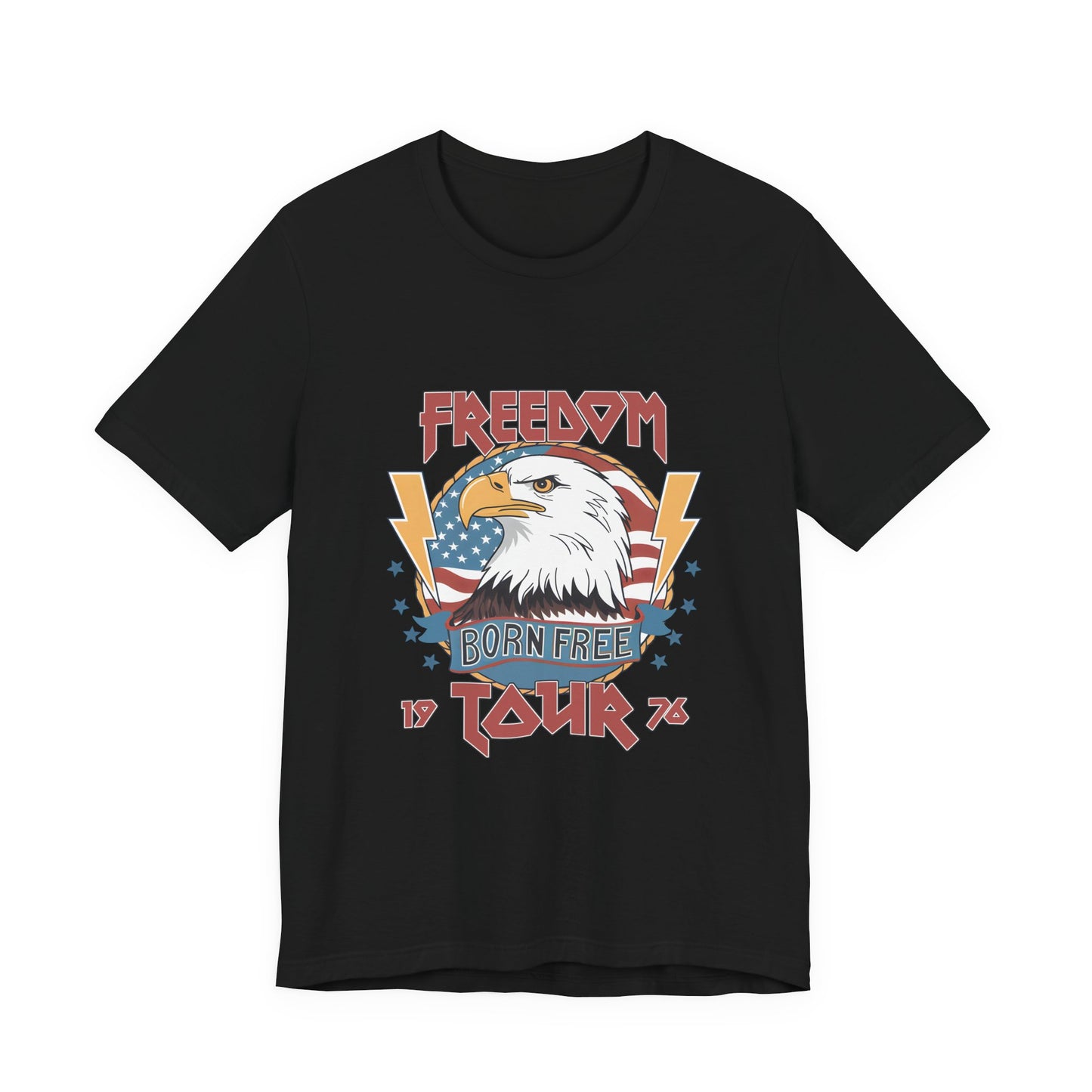 Freedom Born Free Tour Tee — Vintage American Eagle Patriotic T‑Shirt