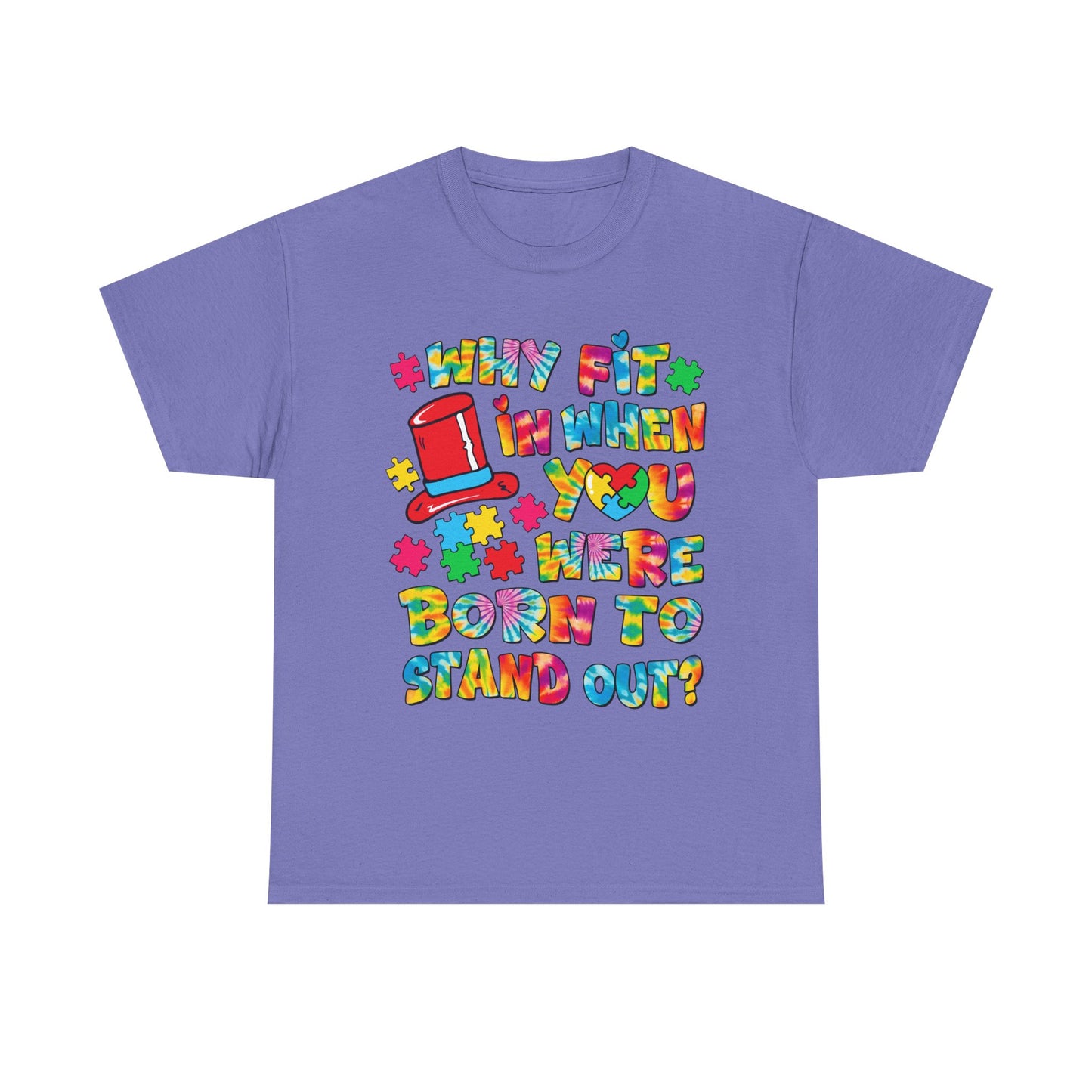 Colorful "Born to Stand Out" Graphic Tee — Retro Kids' Vibe