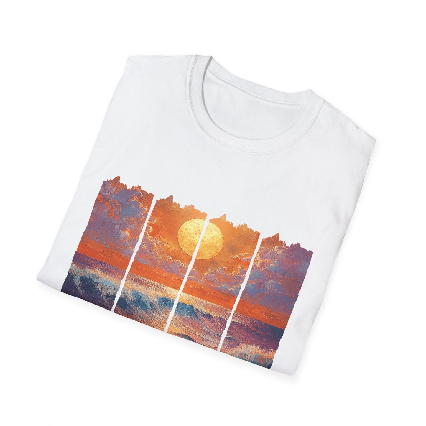 Sunset Ocean Art T-Shirt — Coastal Sunrise Graphic Tee