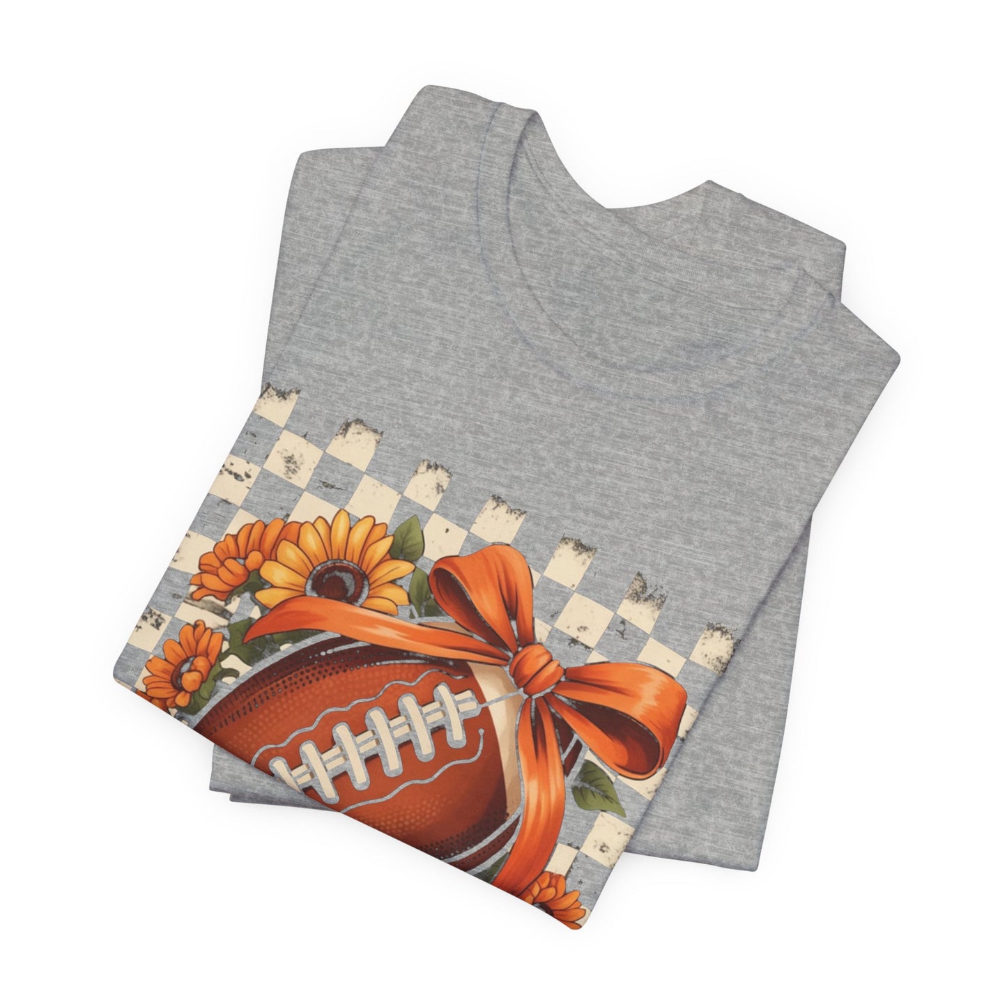 Football Sunflower Tee — Fall Game Day Shirt