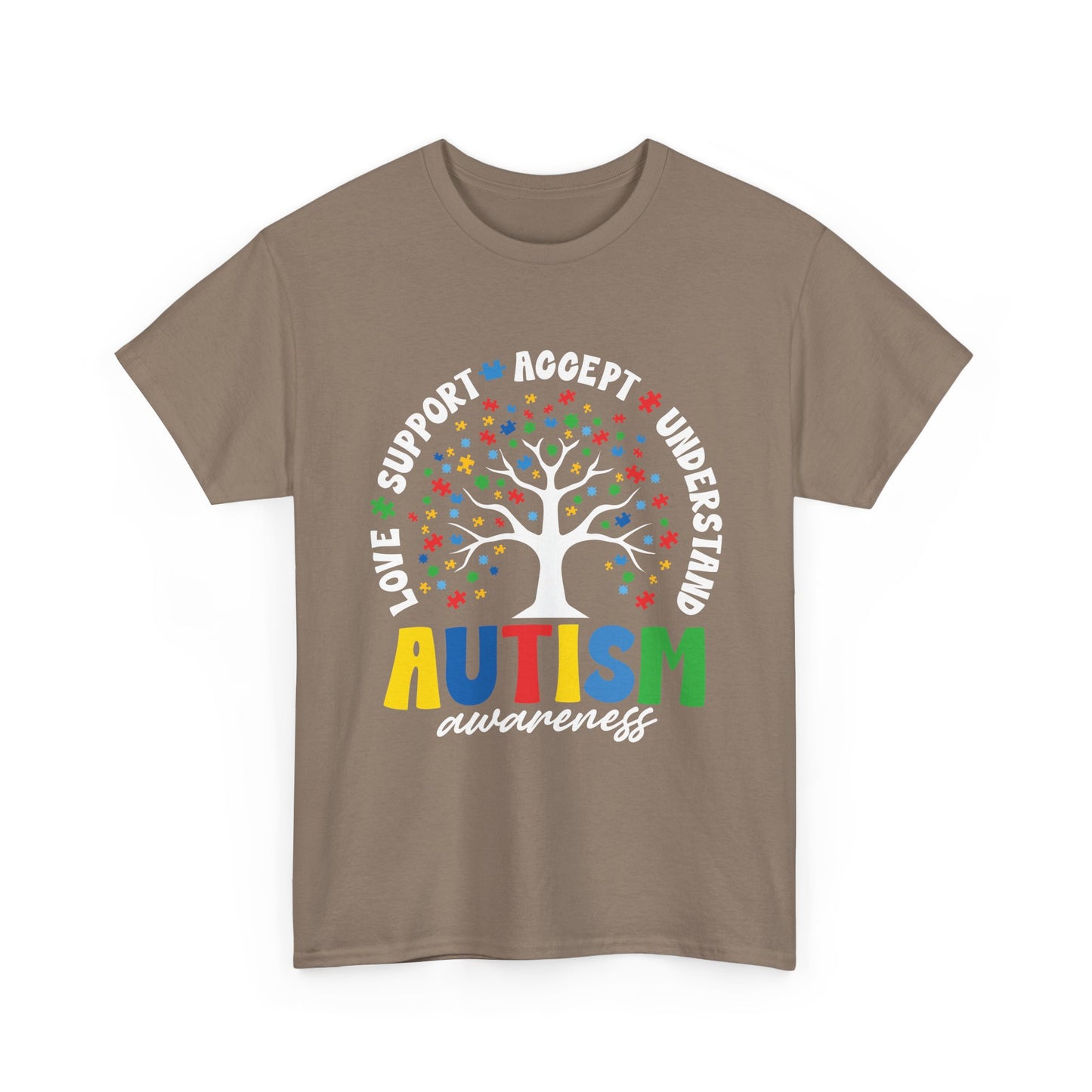 Autism Awareness T-Shirt – Colorful Puzzle Stars Tee