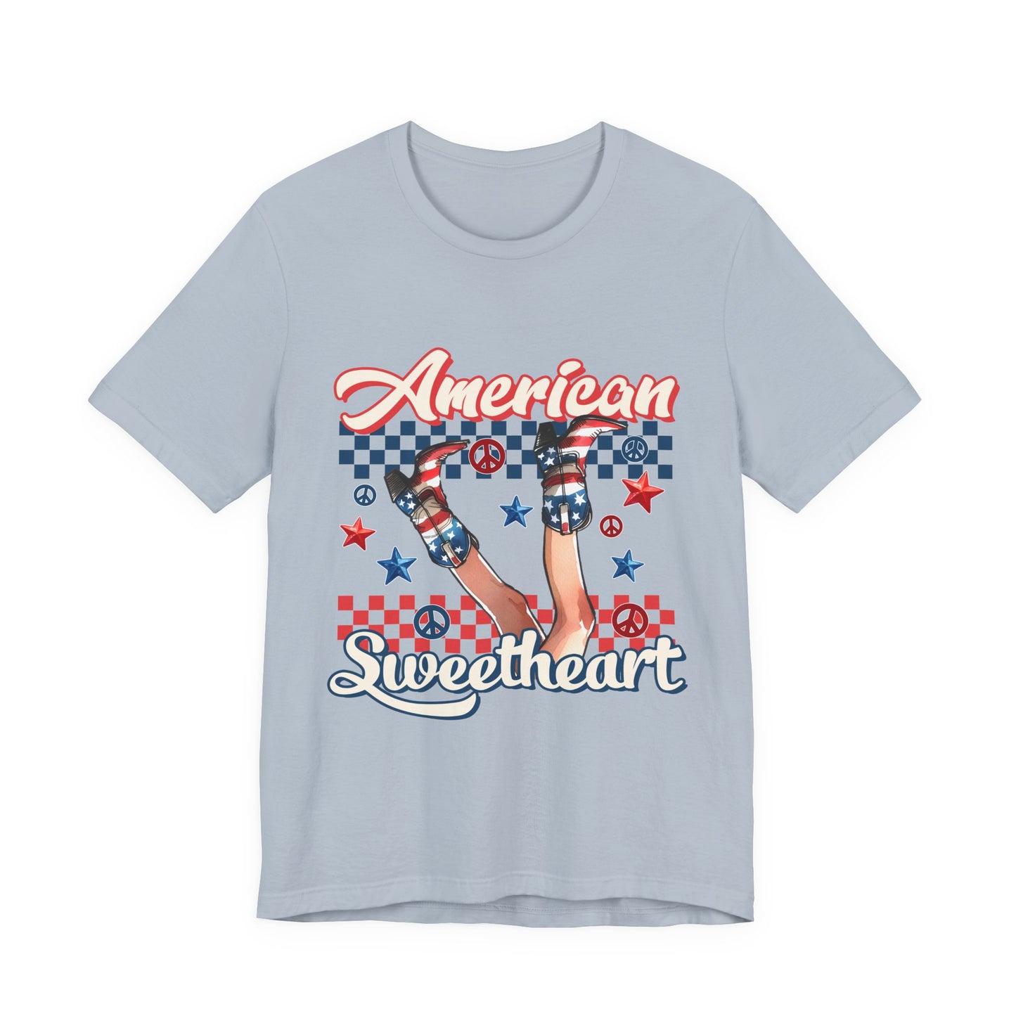 American Sweetheart T-Shirt — Retro Patriotic 4th of July Tee