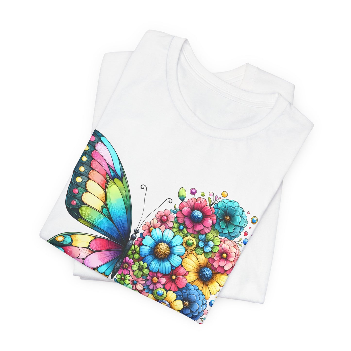 Butterfly Floral Tee - "Grow Through What You Go Through" Inspirational Women's T-Shirt