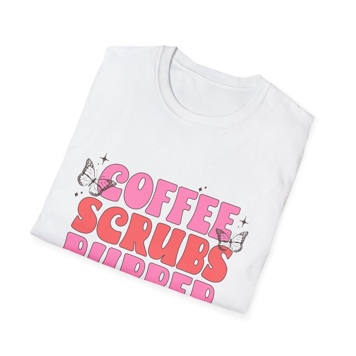 Coffee Scrubs Rubber Gloves T-Shirt — Cute Nurse/Healthcare Graphic Tee
