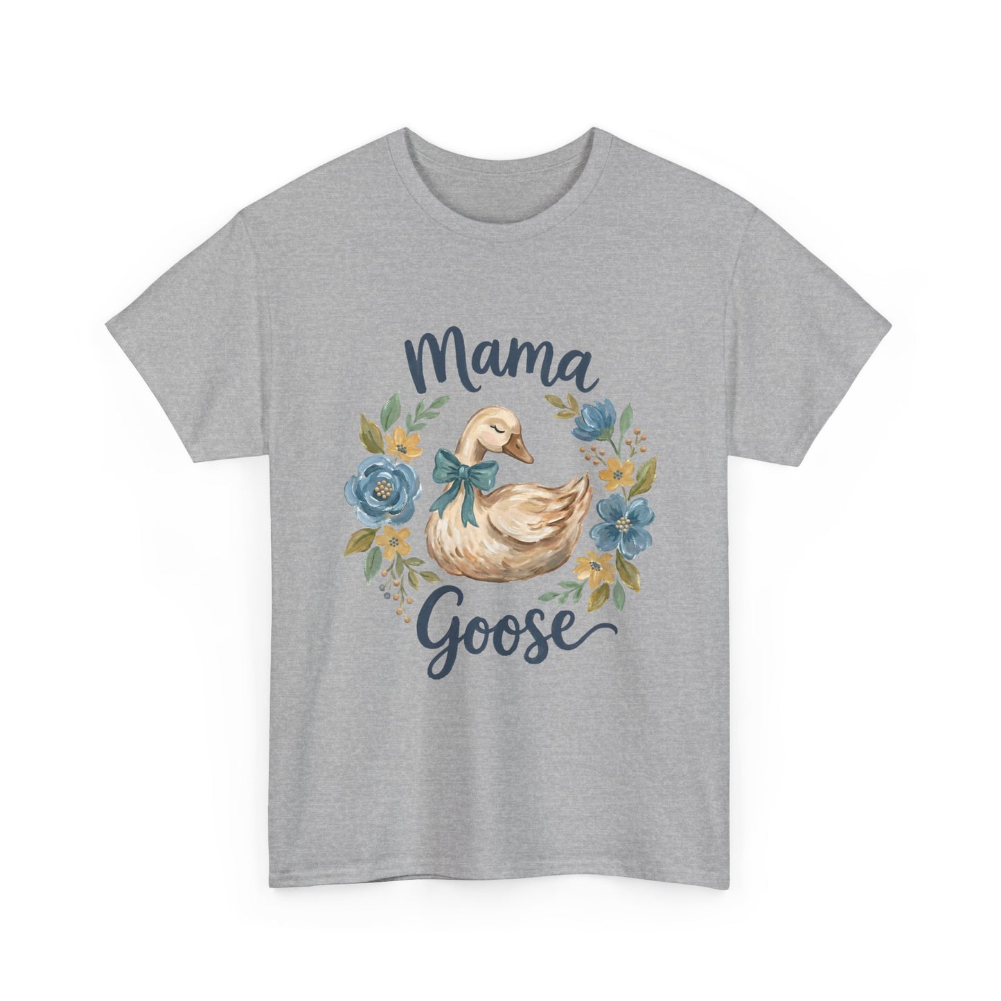 Mama Goose Floral T-Shirt — Cute Mom Bird Graphic Tee