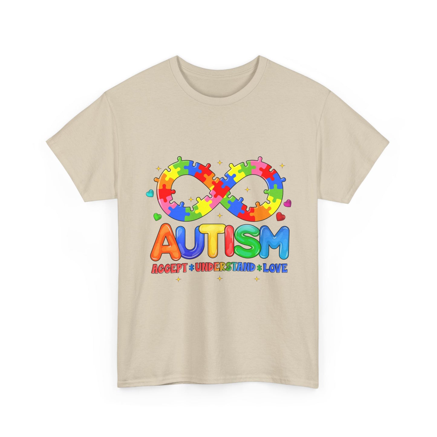 Autism Awareness Puzzle Infinity T-Shirt — Accept Understand Love