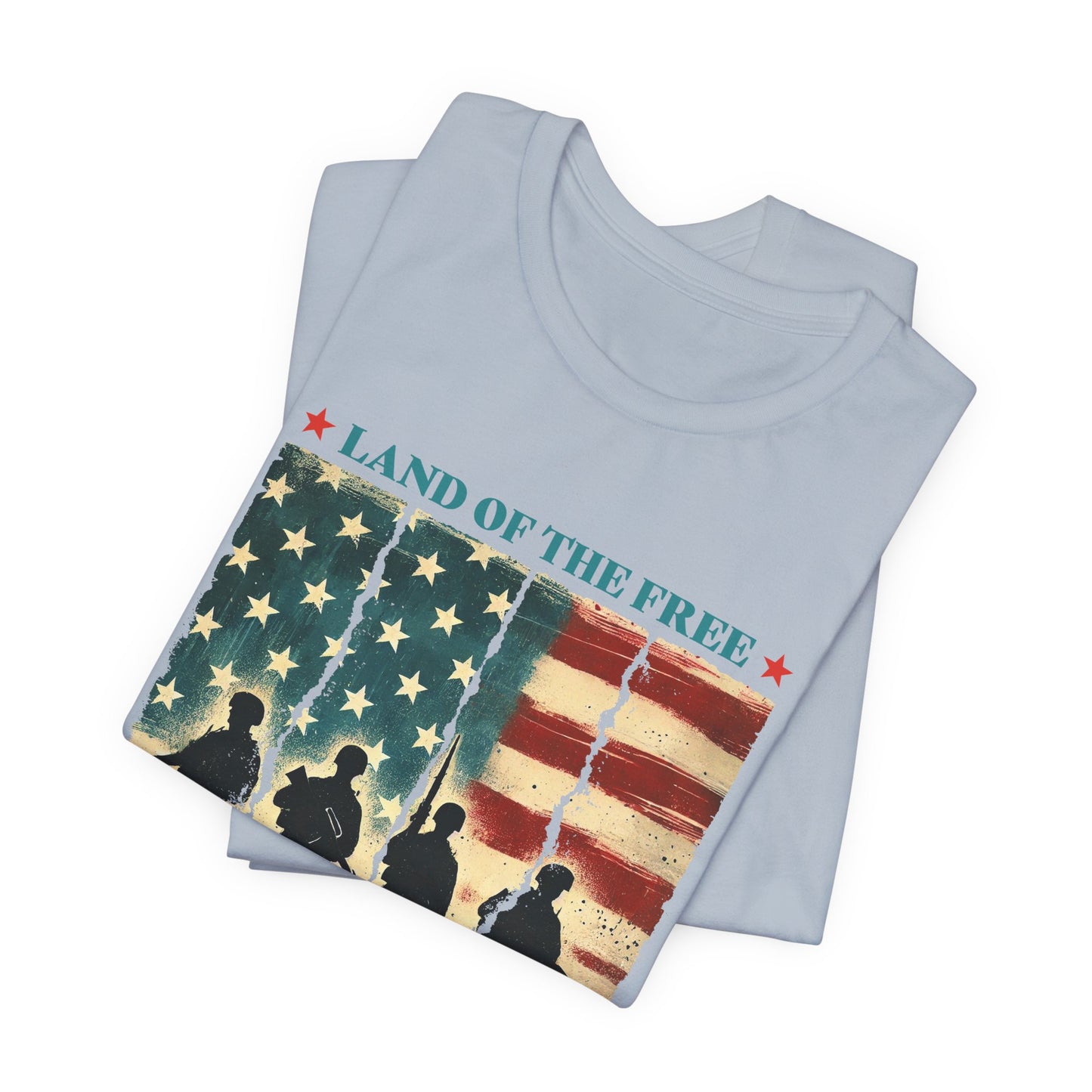 Patriotic 'Land of the Free, Because of the Brave' T-Shirt