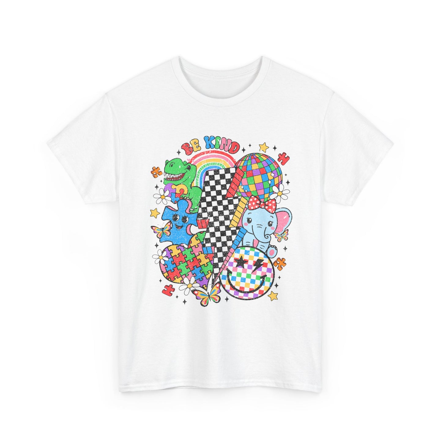 Autism Awareness Puzzle Heart Tee — Colorful Kids & Adults Support Shirt
