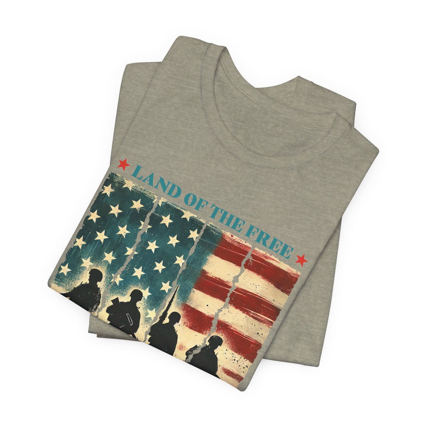Patriotic 'Land of the Free, Because of the Brave' T-Shirt