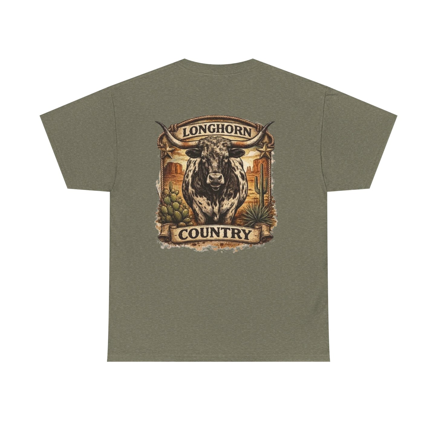 Longhorn Country Tee — Western Bull Graphic T-Shirt