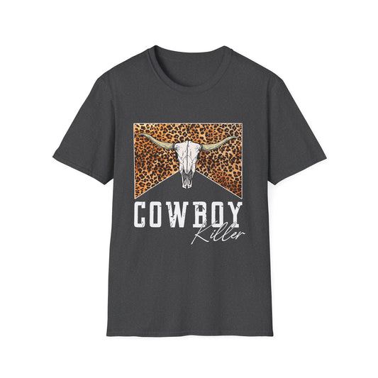 Cowboy Killer Graphic Tee – Leopard Skull Western T-Shirt