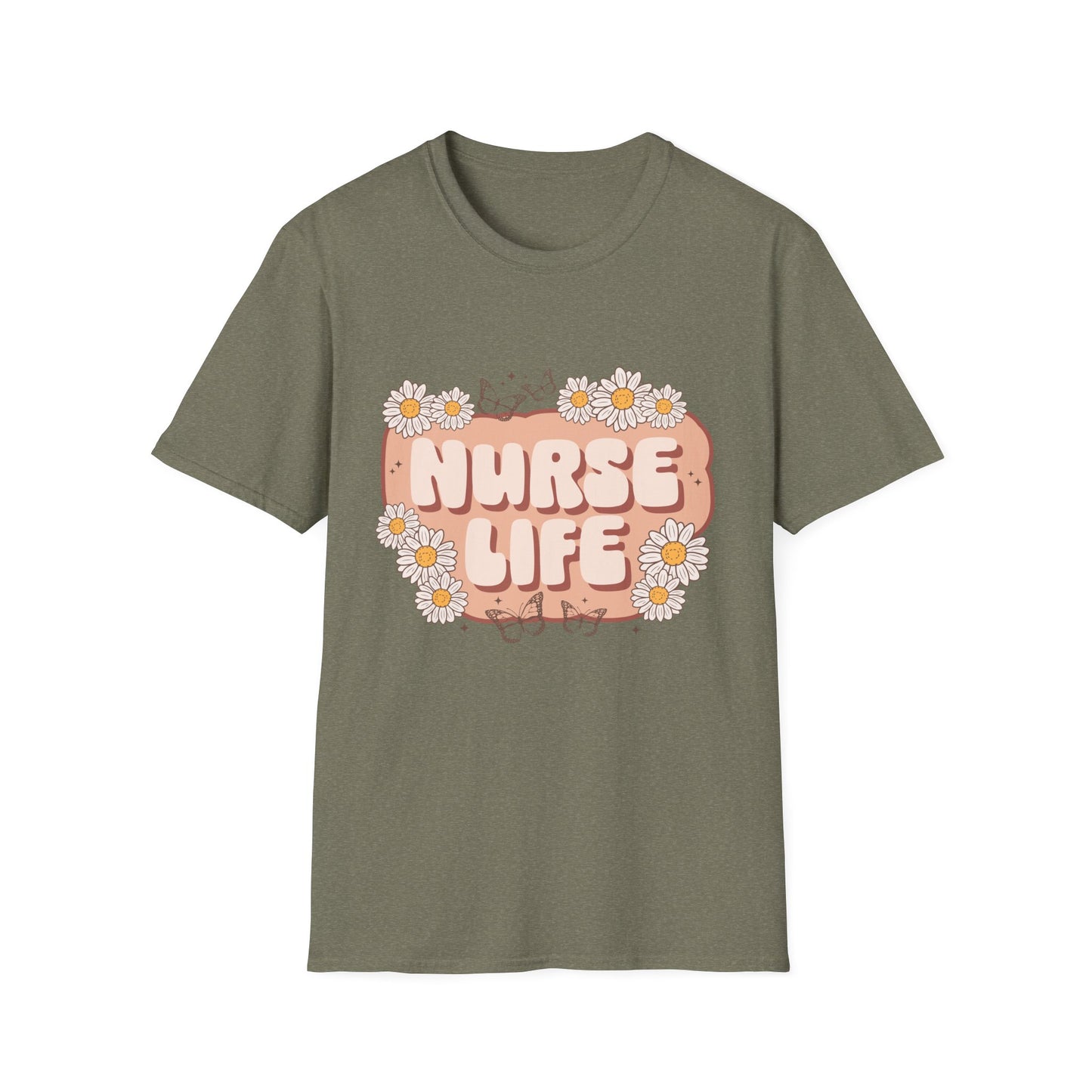 Nurse Life T‑Shirt — Floral Daisy Retro Nurse Tee