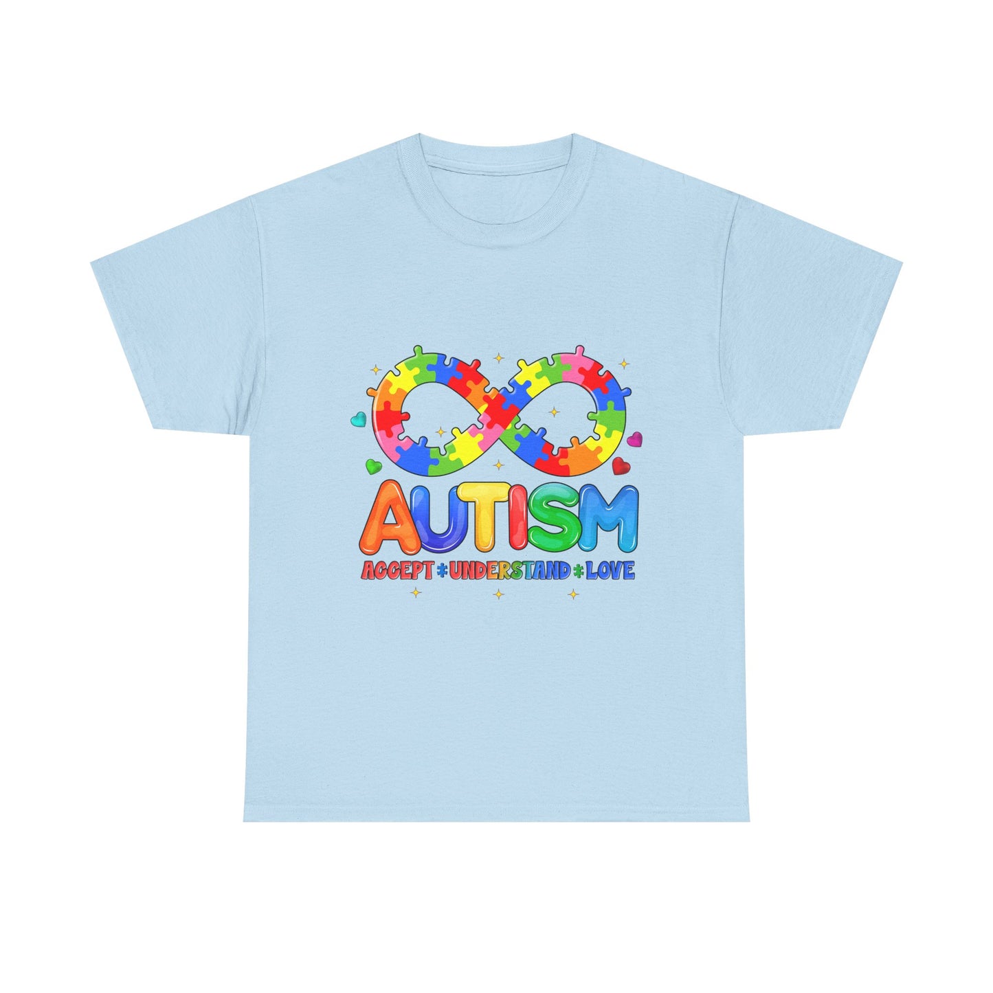 Autism Awareness Puzzle Infinity T-Shirt — Accept Understand Love