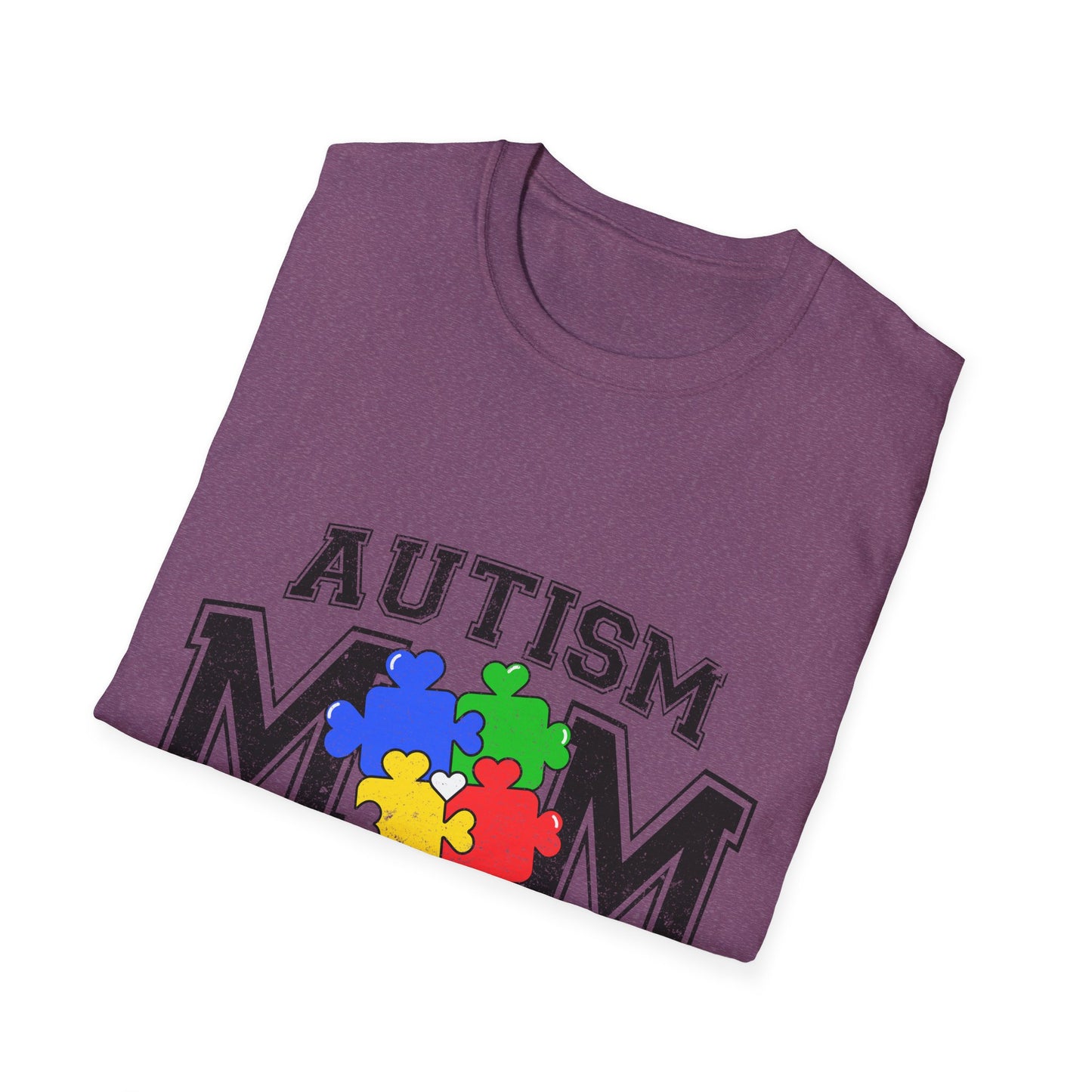 Autism Mom T-Shirt — "Like a Normal Mom Except Much Stronger" Puzzle Heart Tee