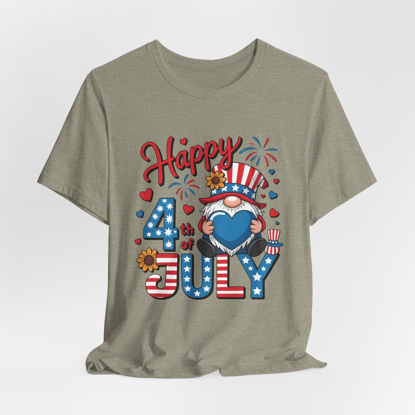 4th of July Gnome T-Shirt – Happy 4th of July Patriotic Tee