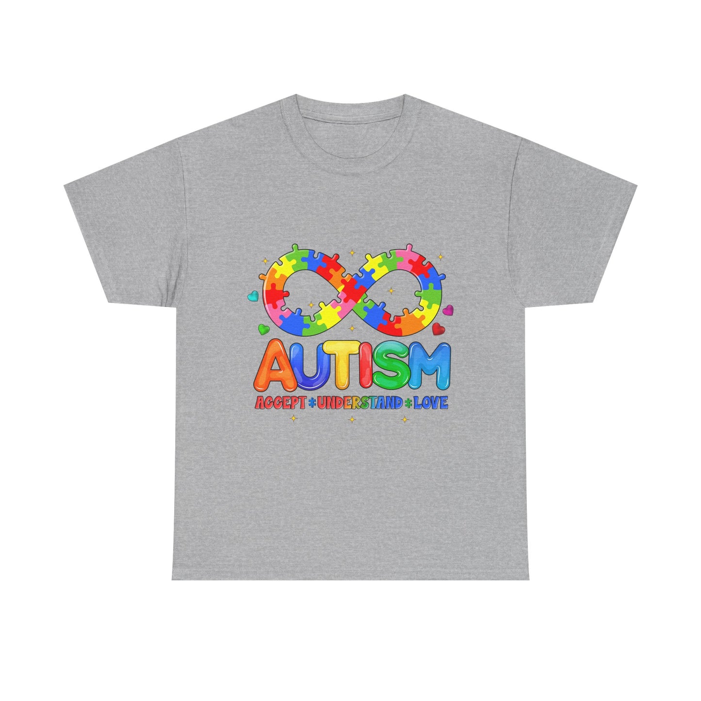 Autism Awareness Puzzle Infinity T-Shirt — Accept Understand Love