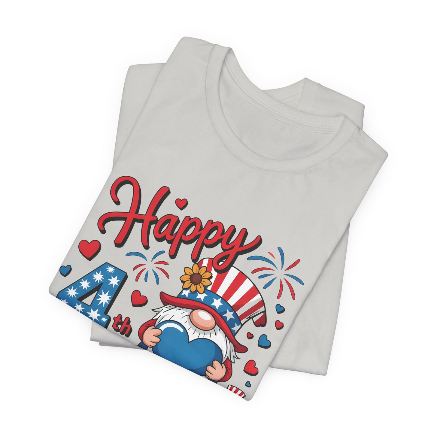 4th of July Gnome T-Shirt – Happy 4th of July Patriotic Tee