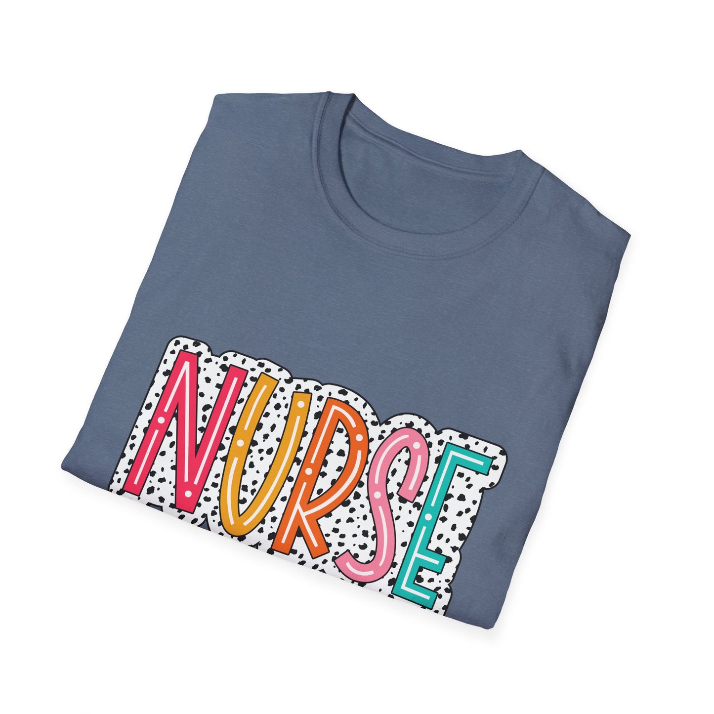 Nurse Colorblock Graphic T-Shirt — Fun Retro Medical Appreciation Tee