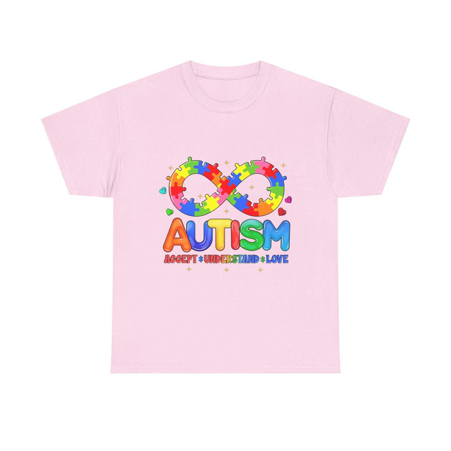 Autism Awareness Puzzle Infinity T-Shirt — Accept Understand Love