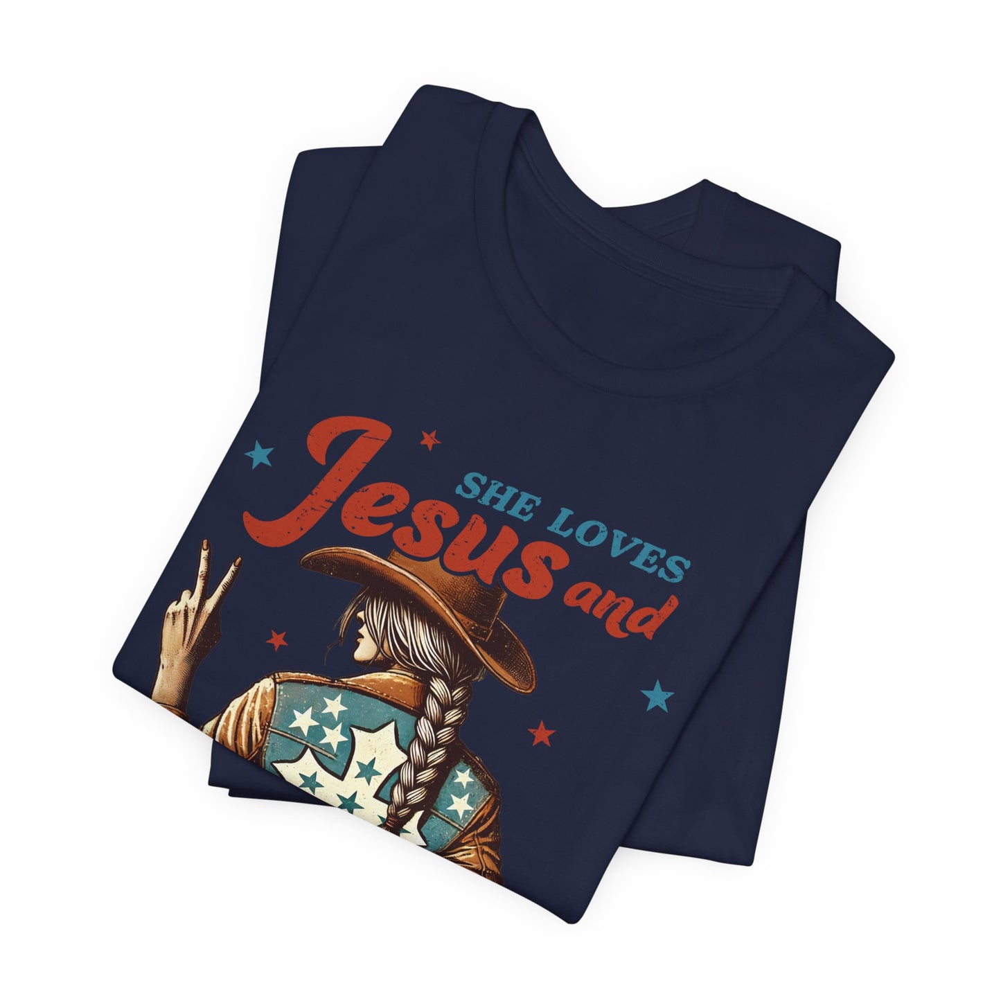 She Loves Jesus and America Tee