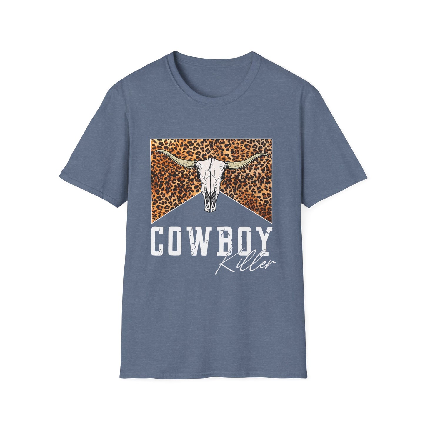 Cowboy Killer Graphic Tee – Leopard Skull Western T-Shirt