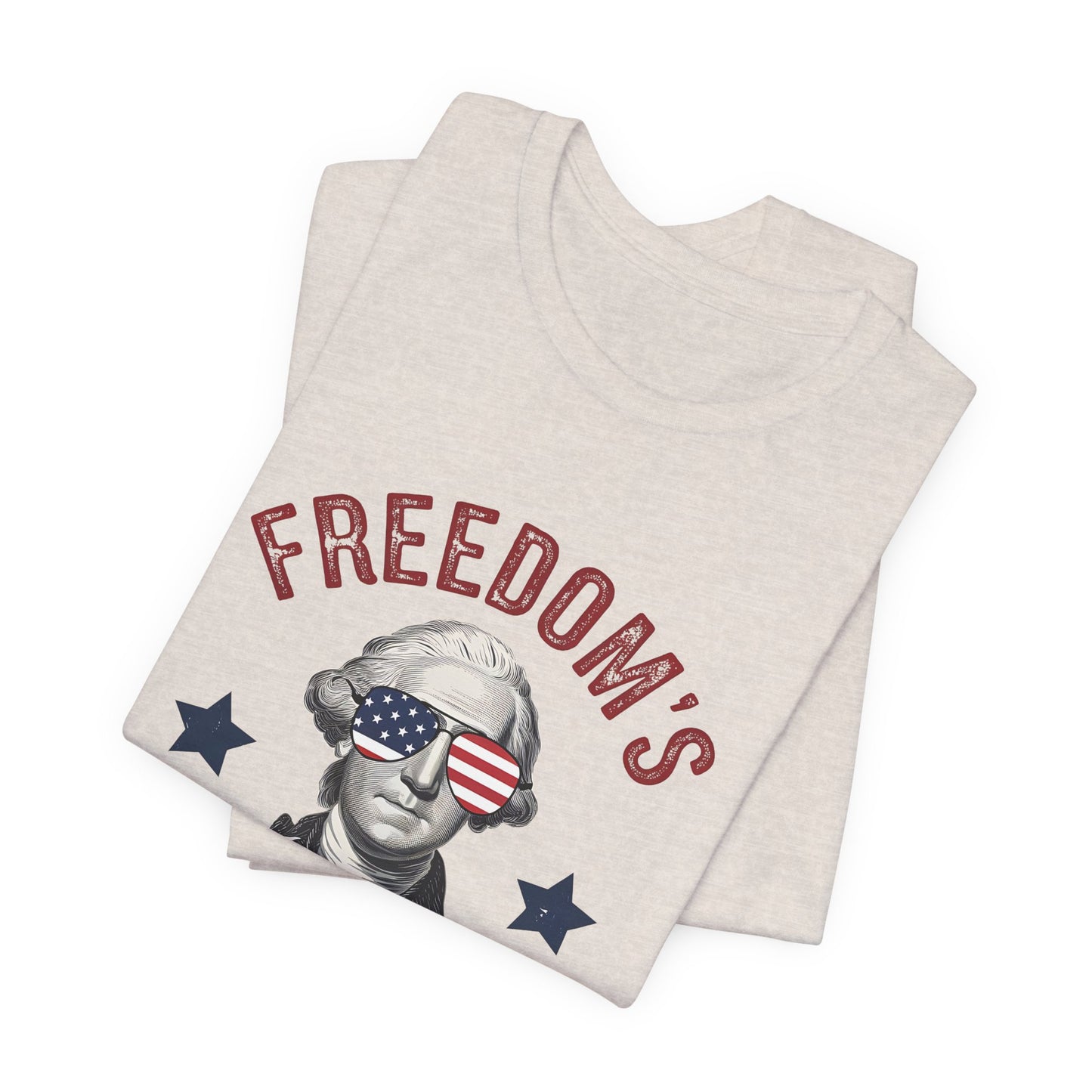 Patriotic Tee — "Freedom's Been Cool Since 1776" George Washington Shirt