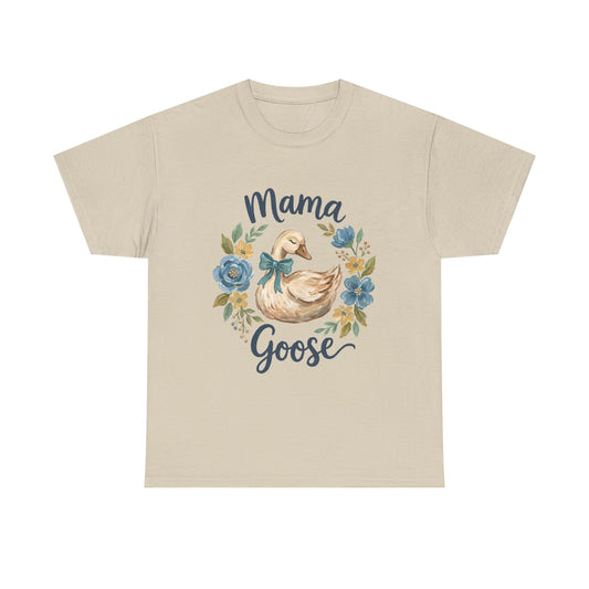 Mama Goose Floral T-Shirt — Cute Mom Bird Graphic Tee