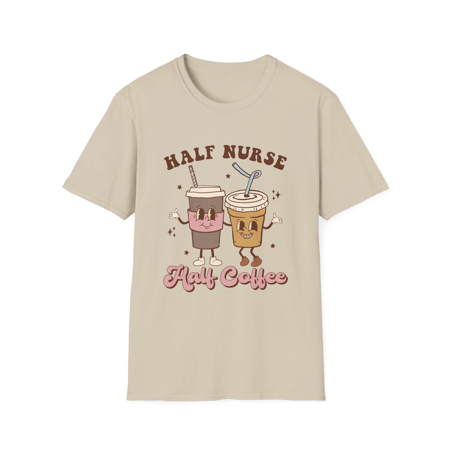 Half nurse half coffeeUnisex Softstyle T-Shirt