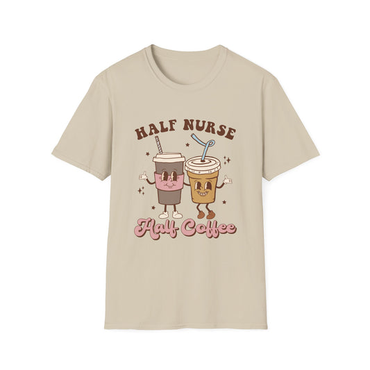 Half nurse half coffeeUnisex Softstyle T-Shirt