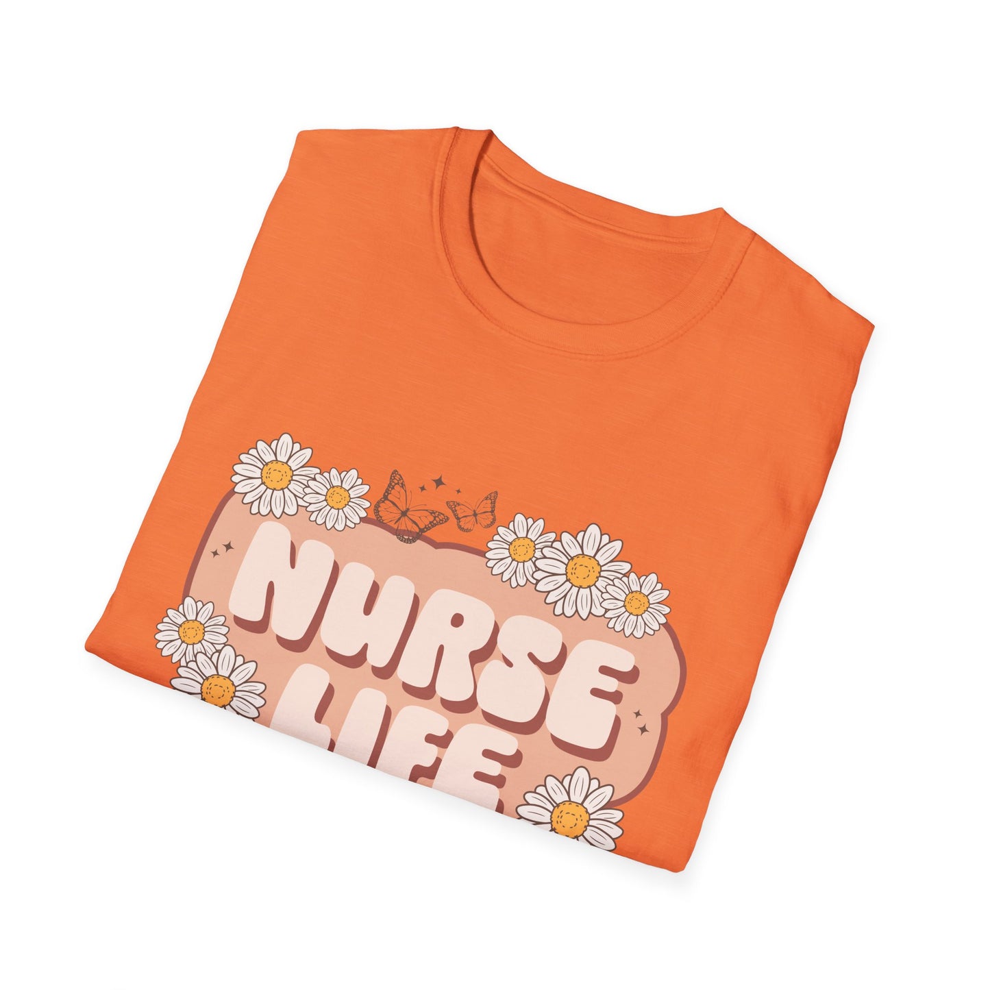 Nurse Life T‑Shirt — Floral Daisy Retro Nurse Tee