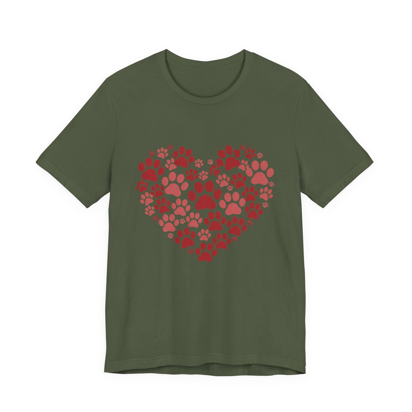 Heart Paw Print T-Shirt — Dog Lover Valentine Tee