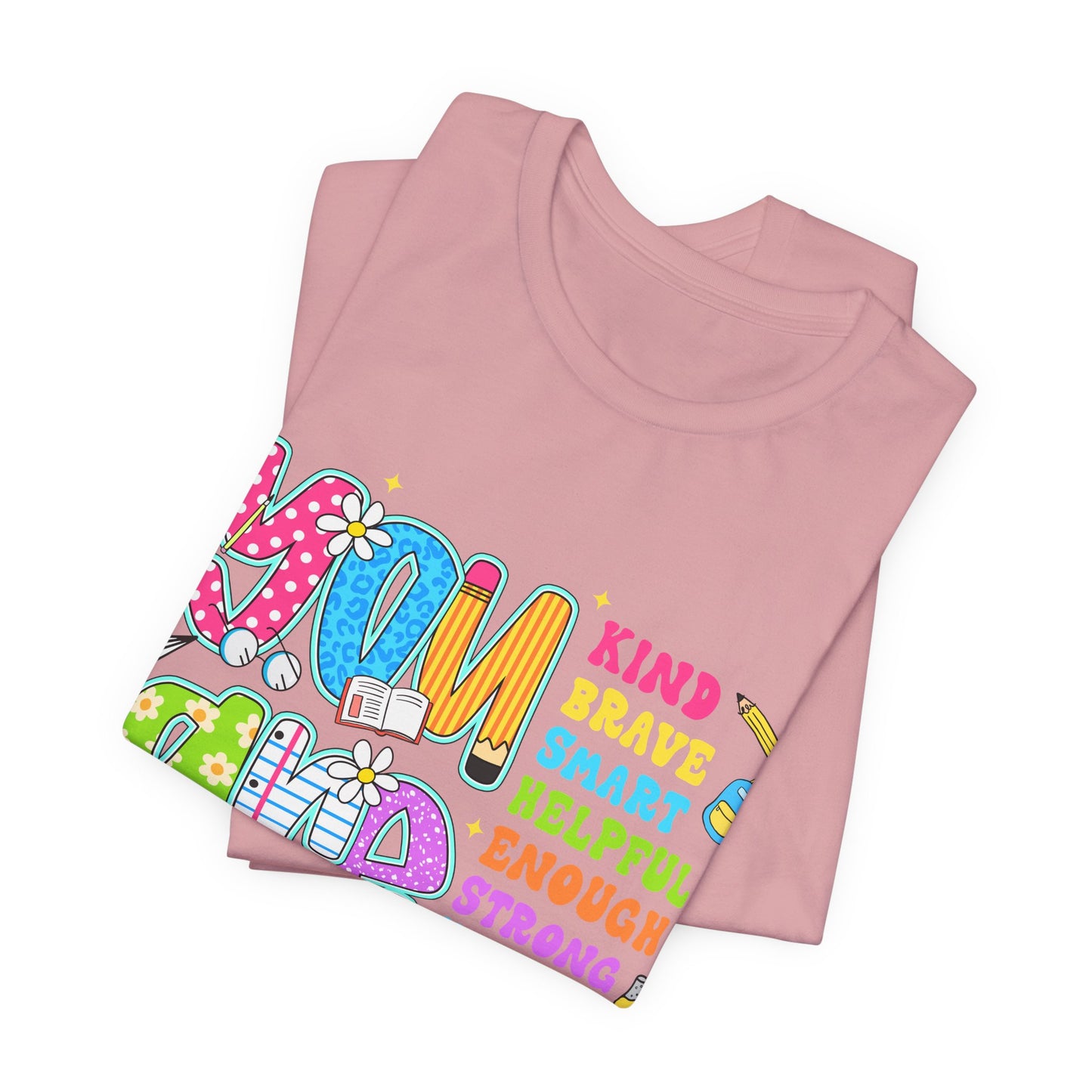 You Are Loved Kids T-Shirt — Colorful Positive Affirmation Tee (You Are Kind, Brave, Smart)