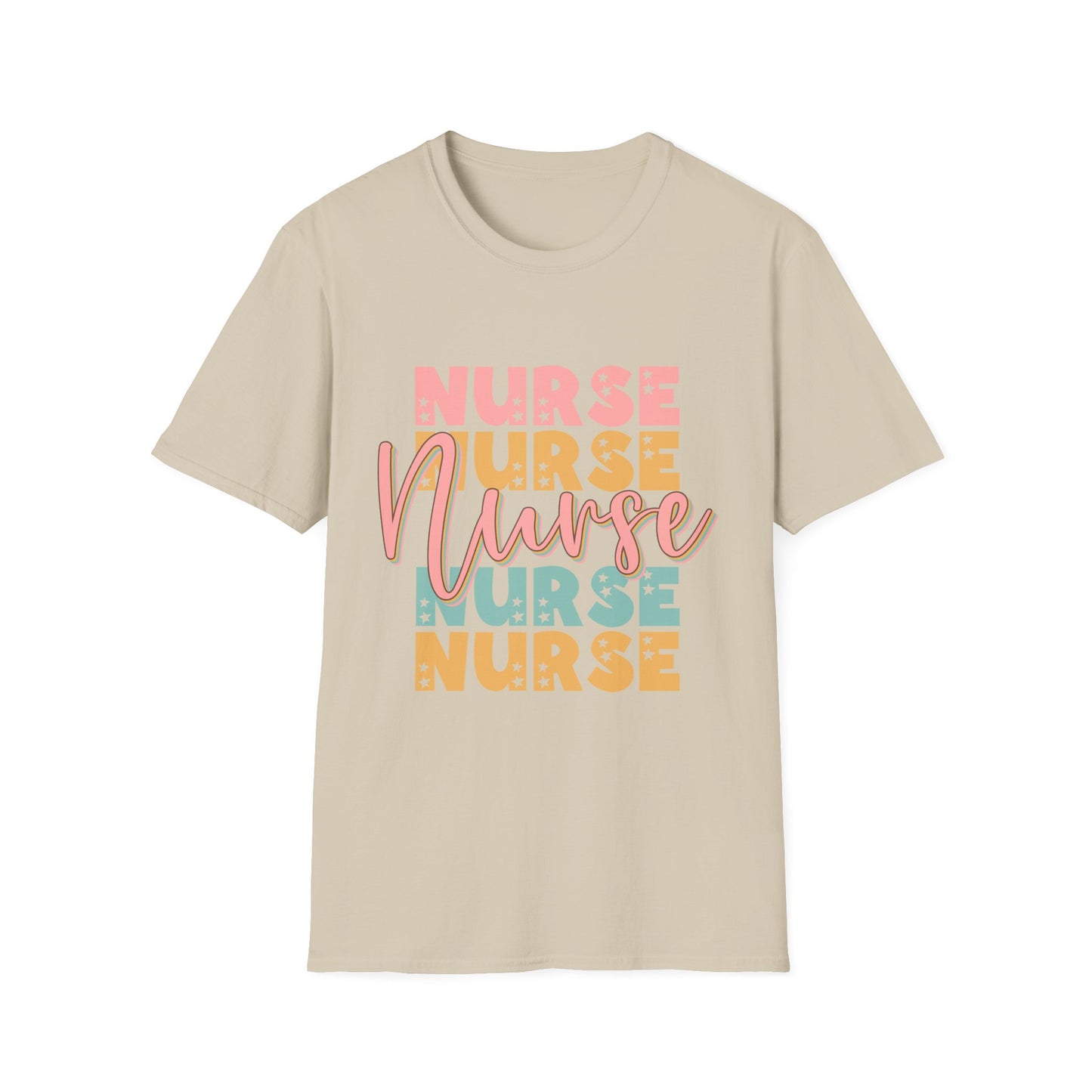 Retro Pastel “Nurse” Graphic T-Shirt — Cute Gift for Nurses, Nurse Appreciation Tee
