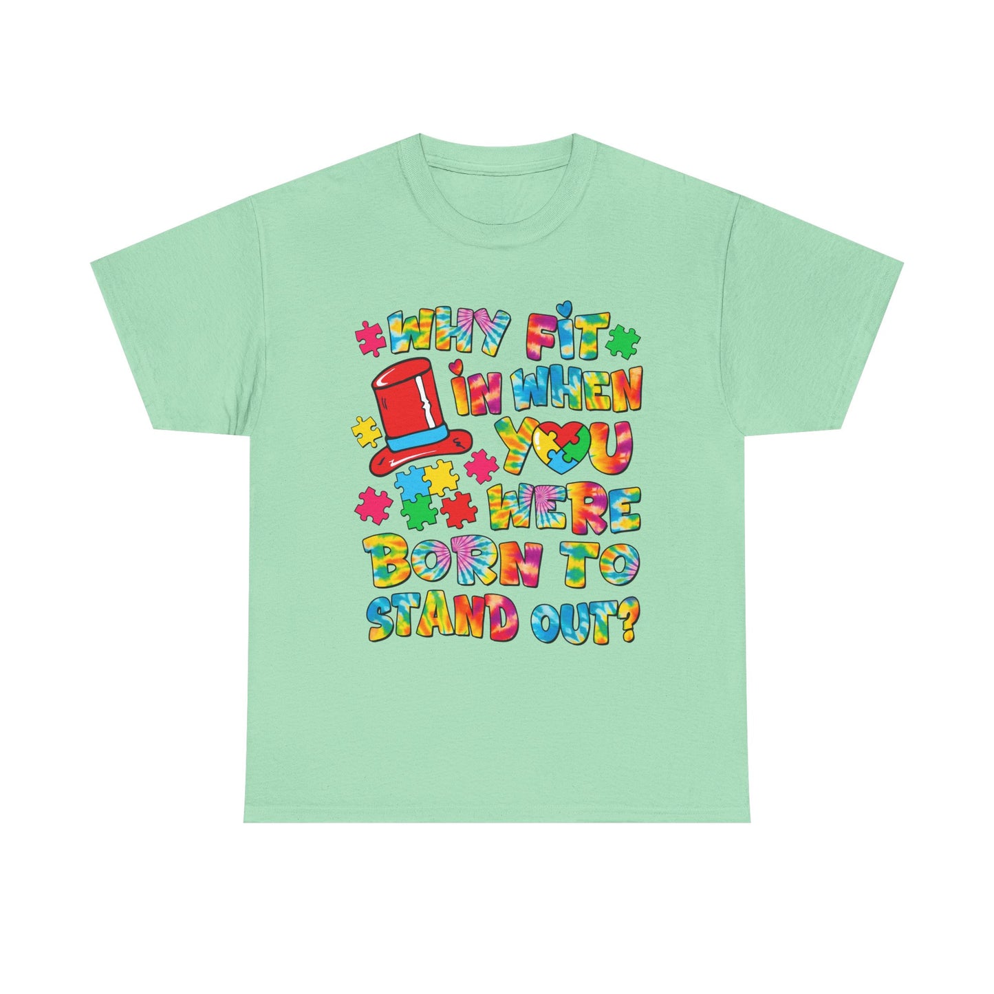 Colorful "Born to Stand Out" Graphic Tee — Retro Kids' Vibe