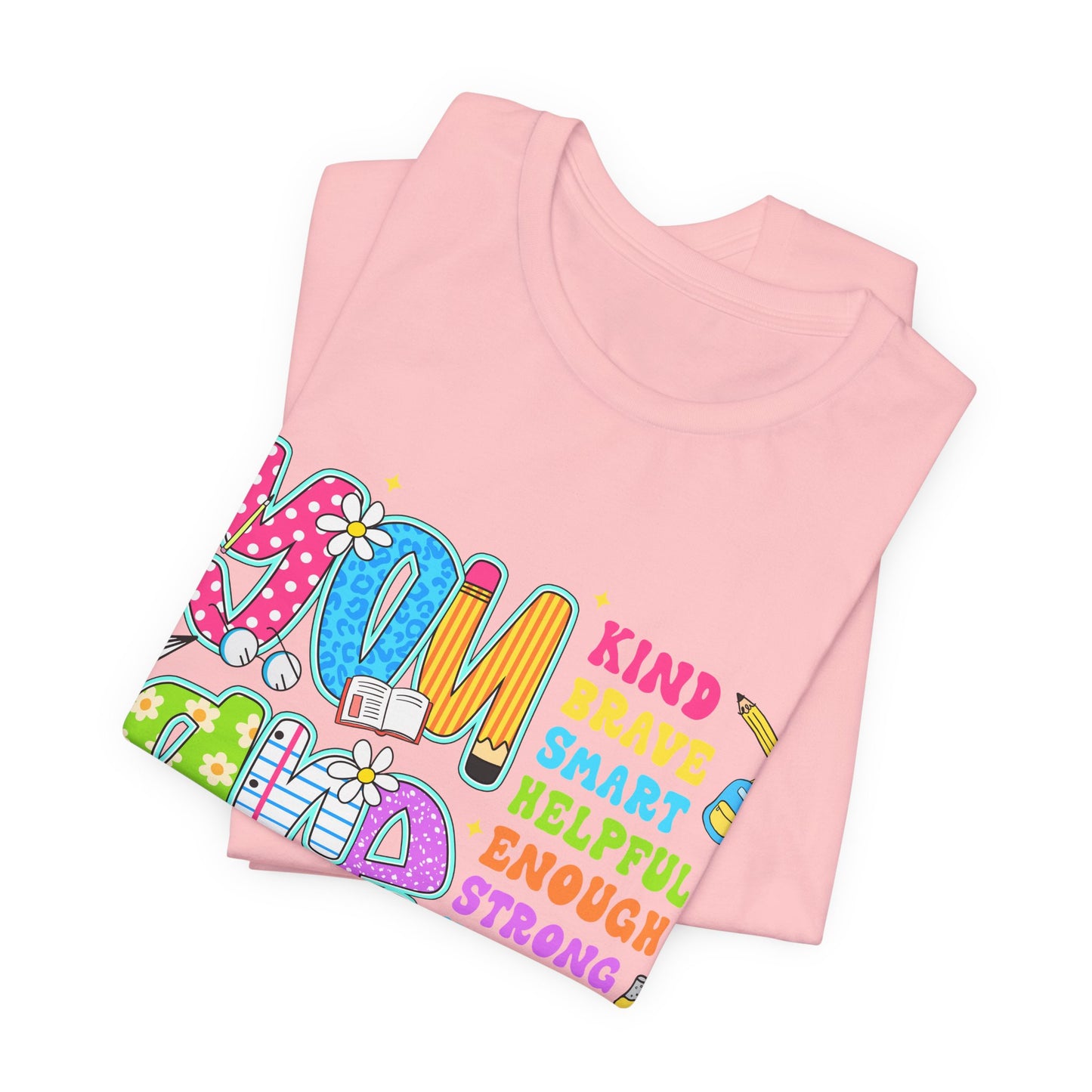 You Are Loved Kids T-Shirt — Colorful Positive Affirmation Tee (You Are Kind, Brave, Smart)