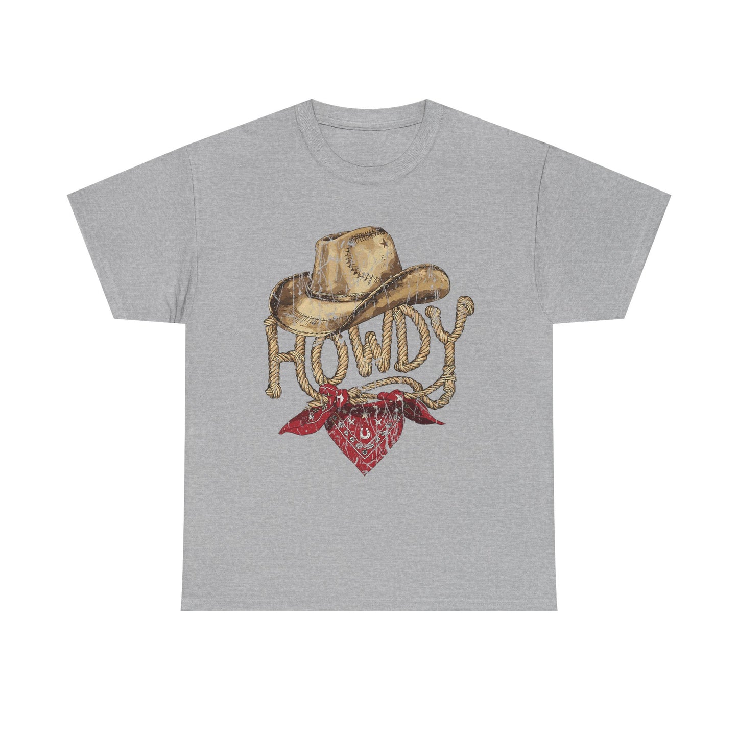 Howdy Cowboy Tee — Vintage Western Hat & Bandana Graphic
