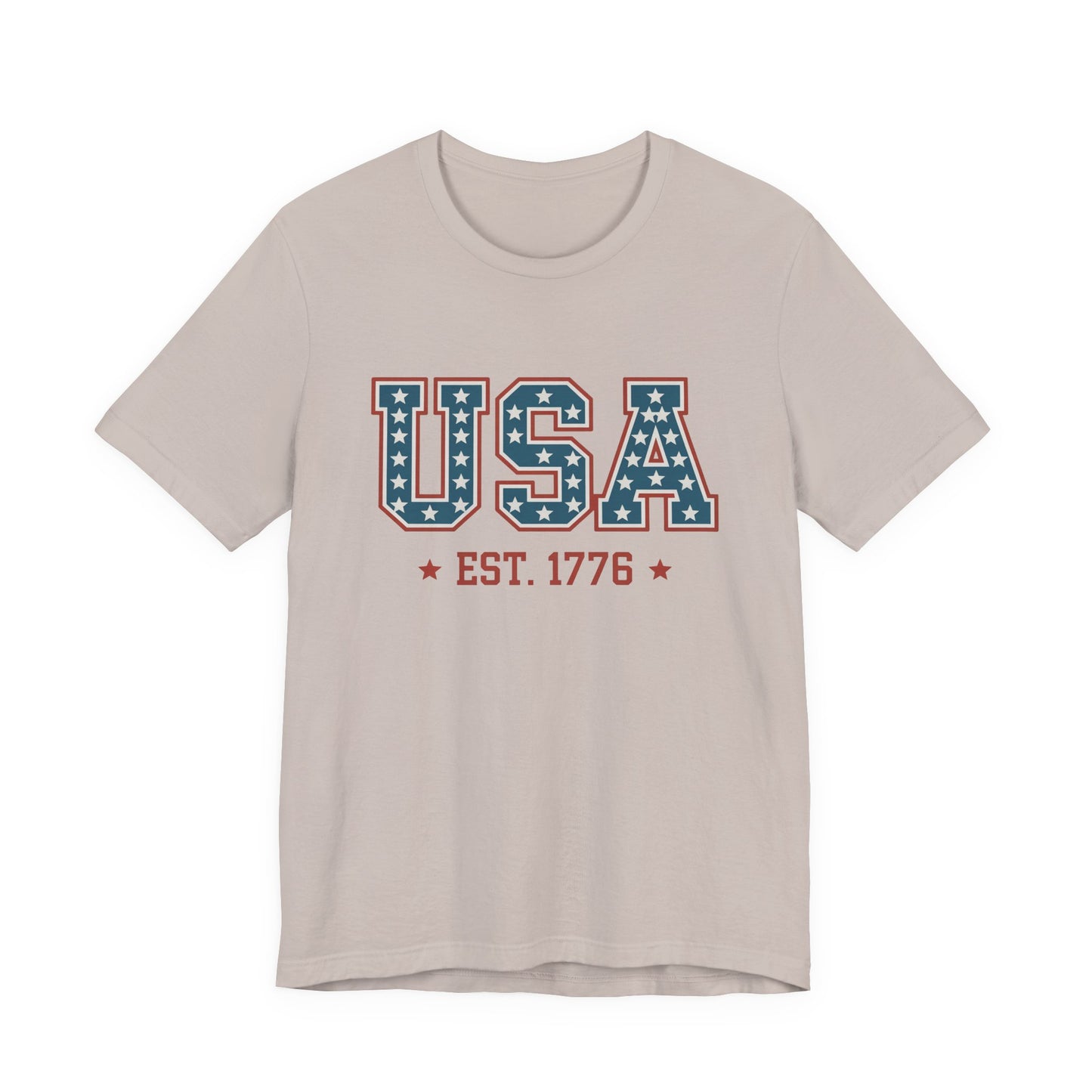 USA Est. 1776 T‑Shirt — Patriotic American Flag Stars Tee