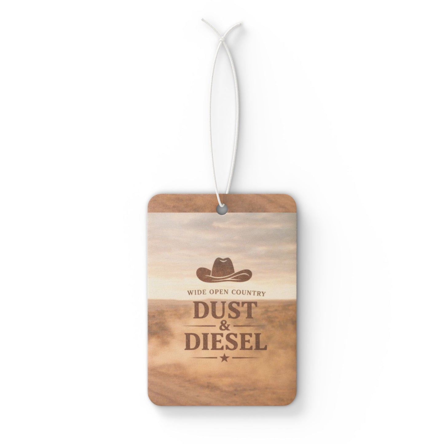 Dust & Diesel Car Air Freshener | Cowboy Hat, Western Desert