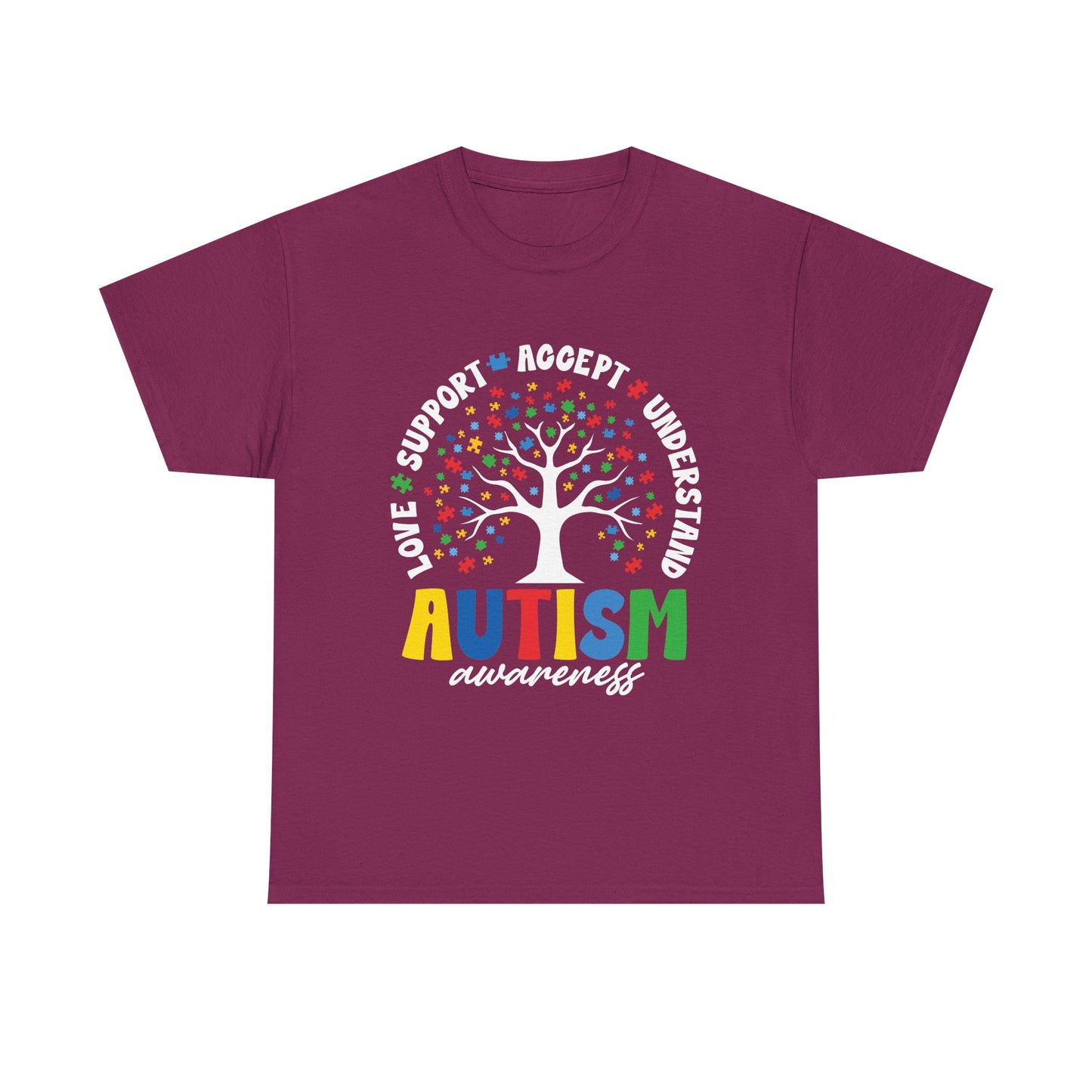 Autism Awareness T-Shirt – Colorful Puzzle Stars Tee