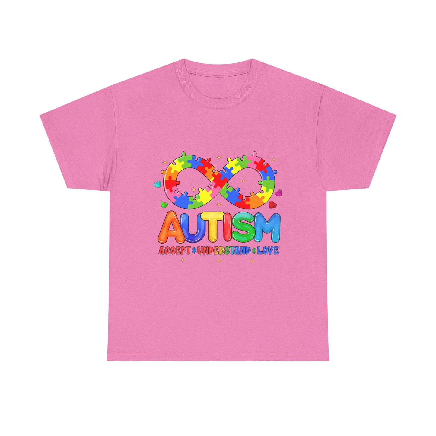 Autism Awareness Puzzle Infinity T-Shirt — Accept Understand Love