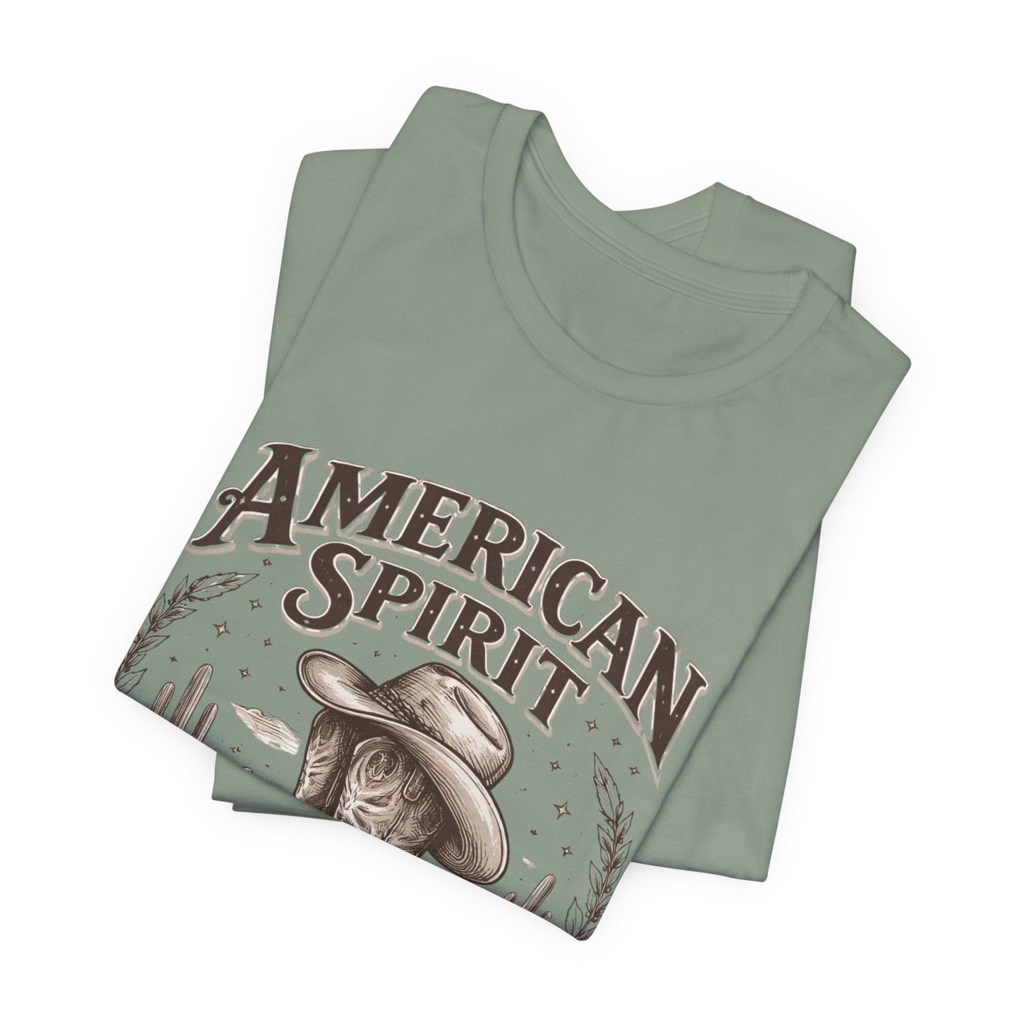 American Spirit Cowboy Tee — Western Boot & Cactus Vintage Graphic T-Shirt